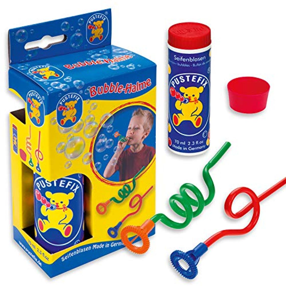 Social Pustefix- Juego para Hacer pompas de jabón, 70 ml, Multicolor
