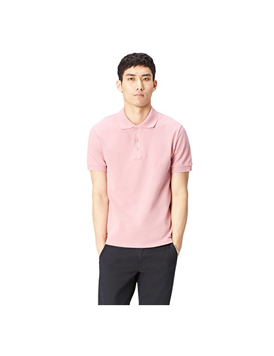 Moda Activewear Polo Clásico para Hombre, Rosa