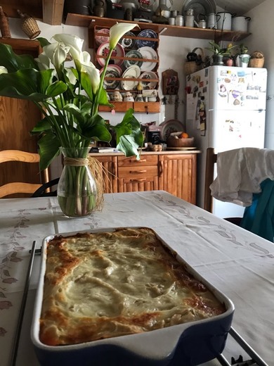 Lasanha de Tofu, Requeijão e Espinafres