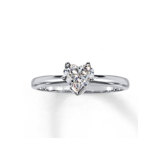 Anel Clear Heart Solitaire