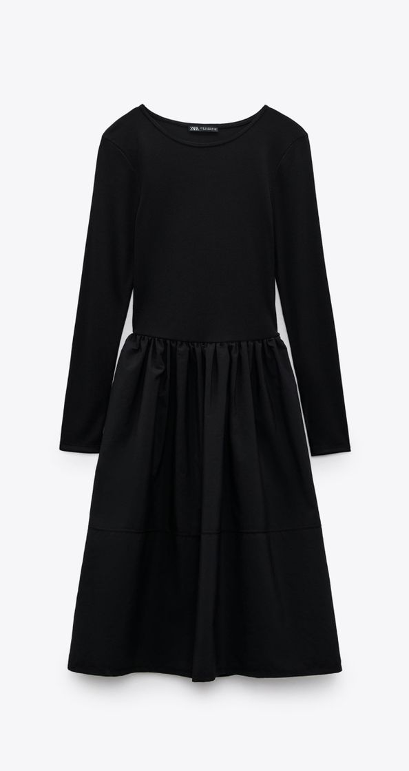 Social Vestido combinado preto ZARA 0264