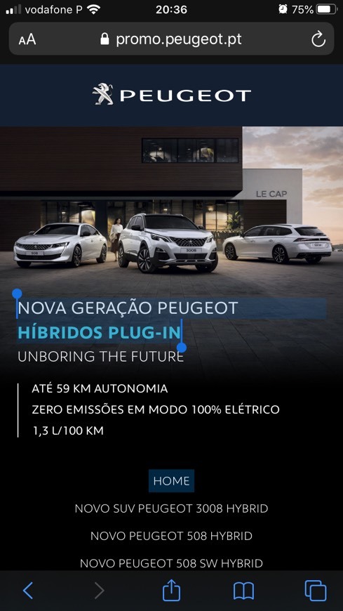 NOVA GERAÇÃO PEUGEOT
HÍBRIDOS PLUG-IN