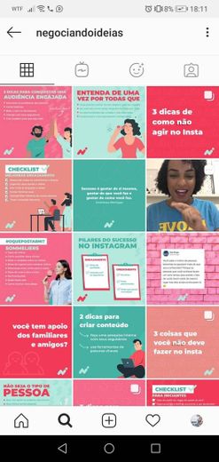 Dicas de conteúdo e influência