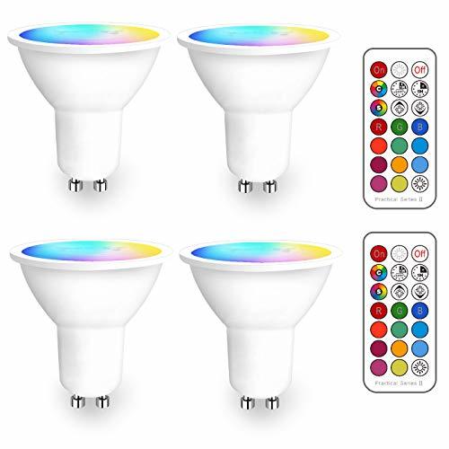 Social iLC Bombilla LED Foco GU10 Colores RGBW Bombillas spot Cambio de Color