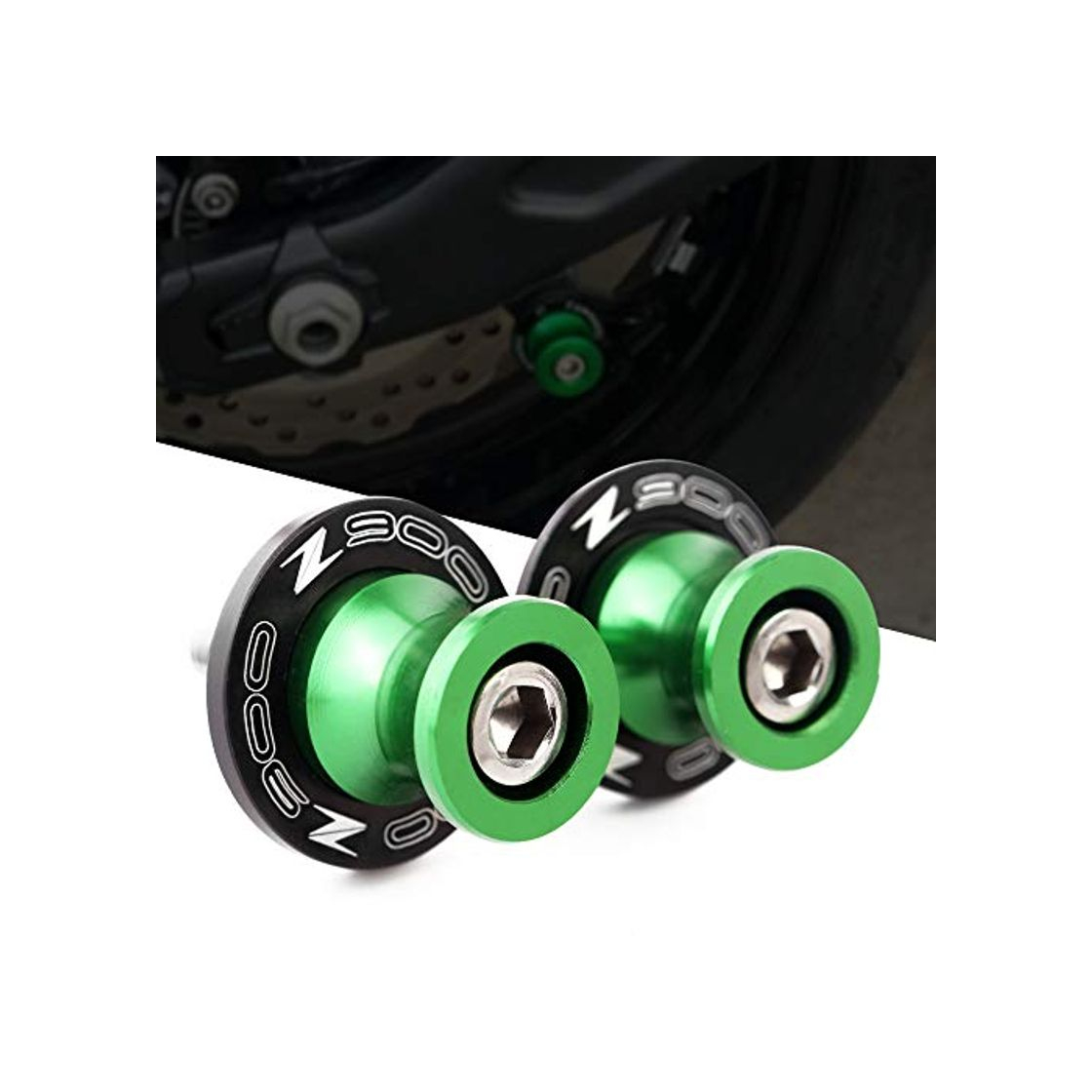 Social Diábolos Moto Basculante Bobina de Deslizadores Tornillo del Soporte M8 8mm CNC Aluminio para Kawasaki Z650 Z900 2017 2018 2019
