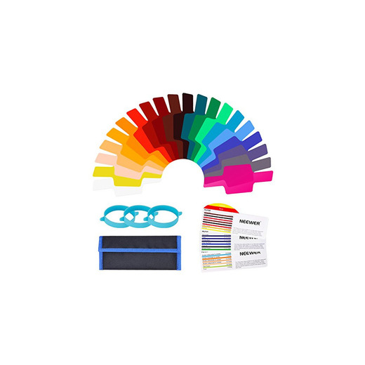 Neewer Kit de 20-pieza Filtro de Gel de Correción de Color Transparente