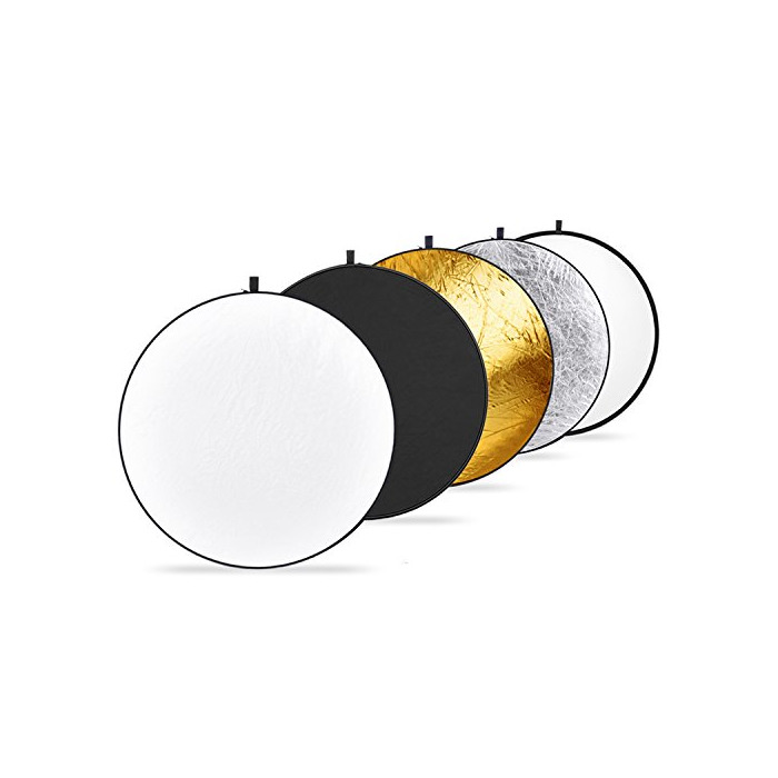 Social Neewer 110CM 43-Inch 5 en1 - Reflector de luz plegable de discos