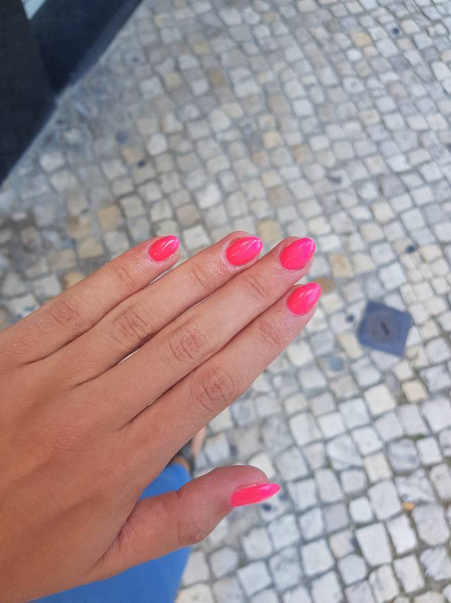 Moda Unhas rosa néon