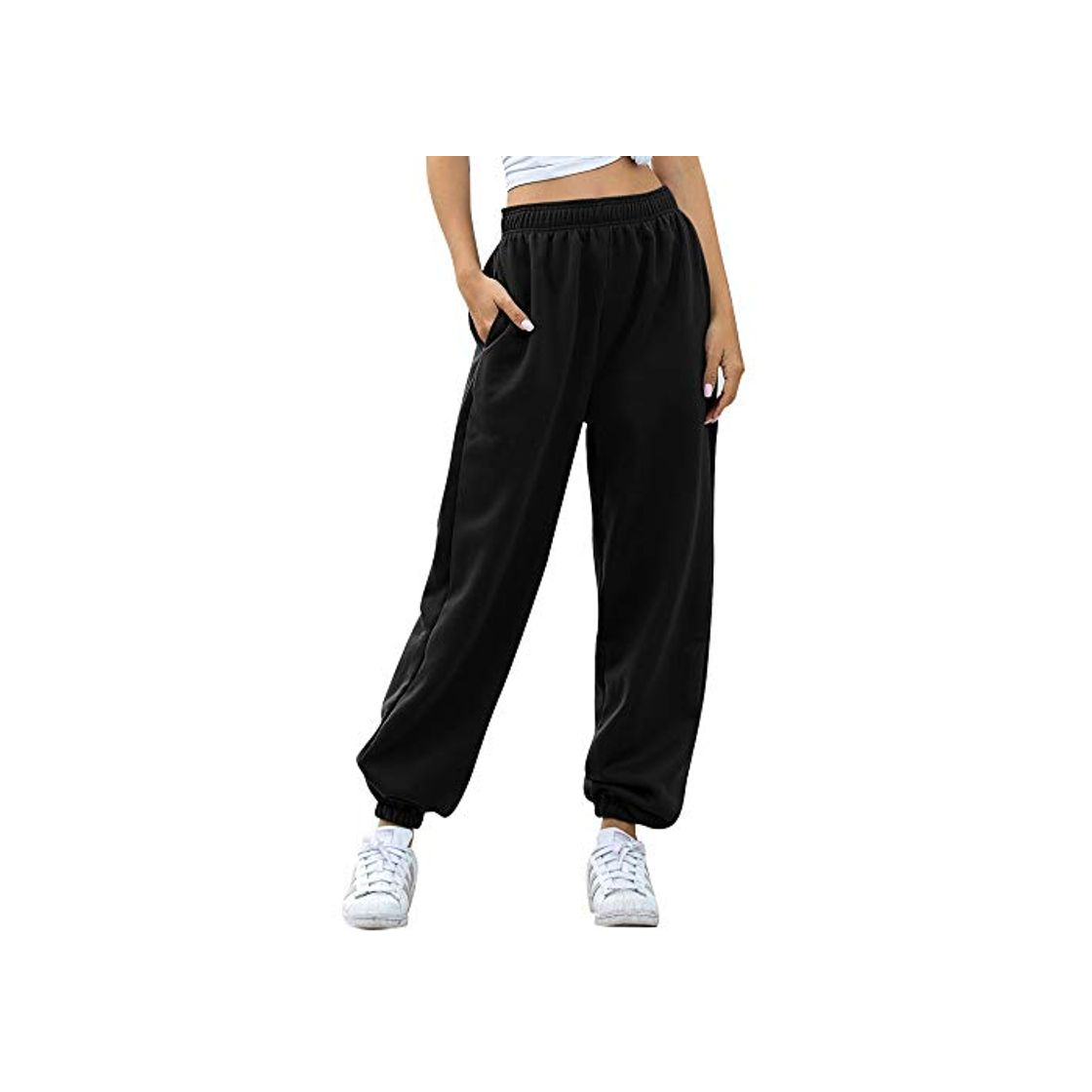 Fashion Nuofengkudu Mujer Harem Térmicos Jogging Pantalones Forro Polar con Bolsillos Elastica Cintura