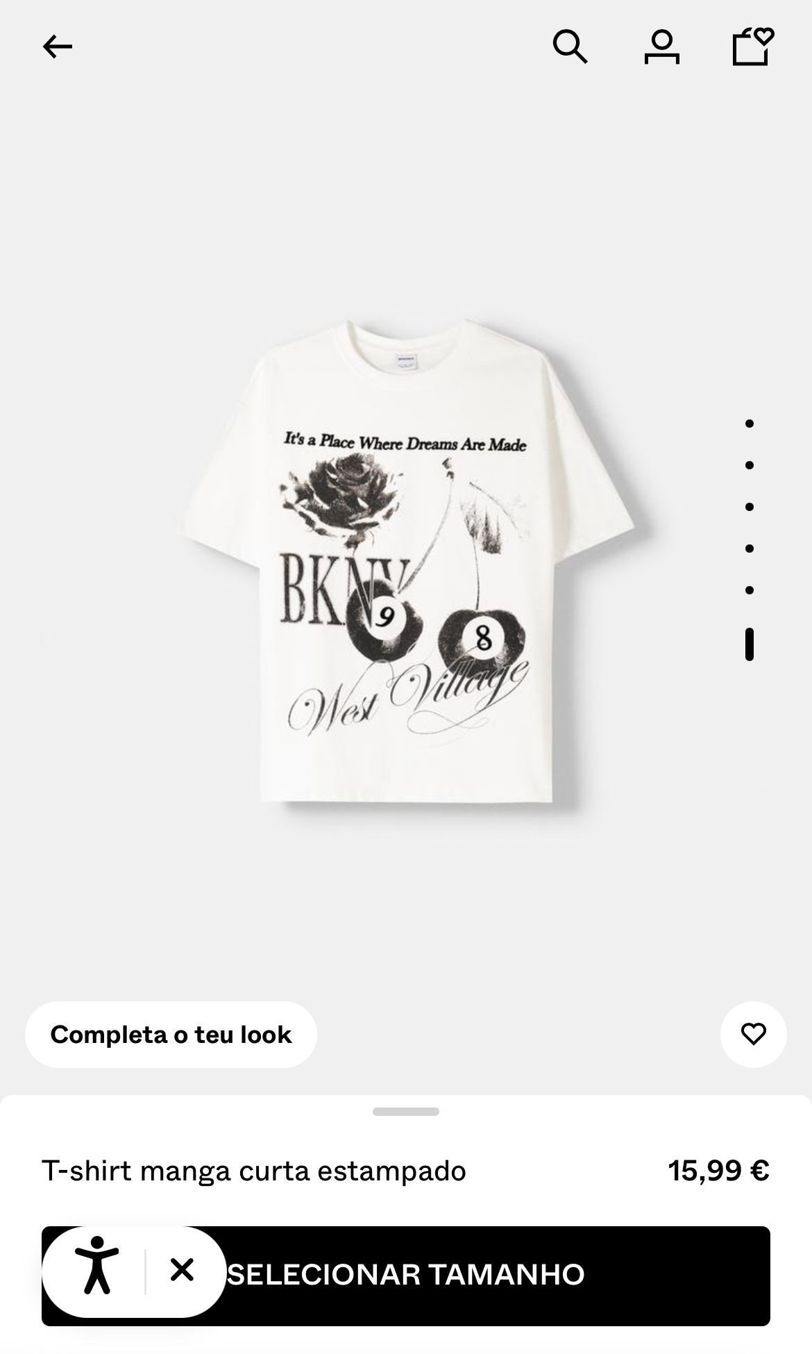Social T-shirt manga curta estampado 
