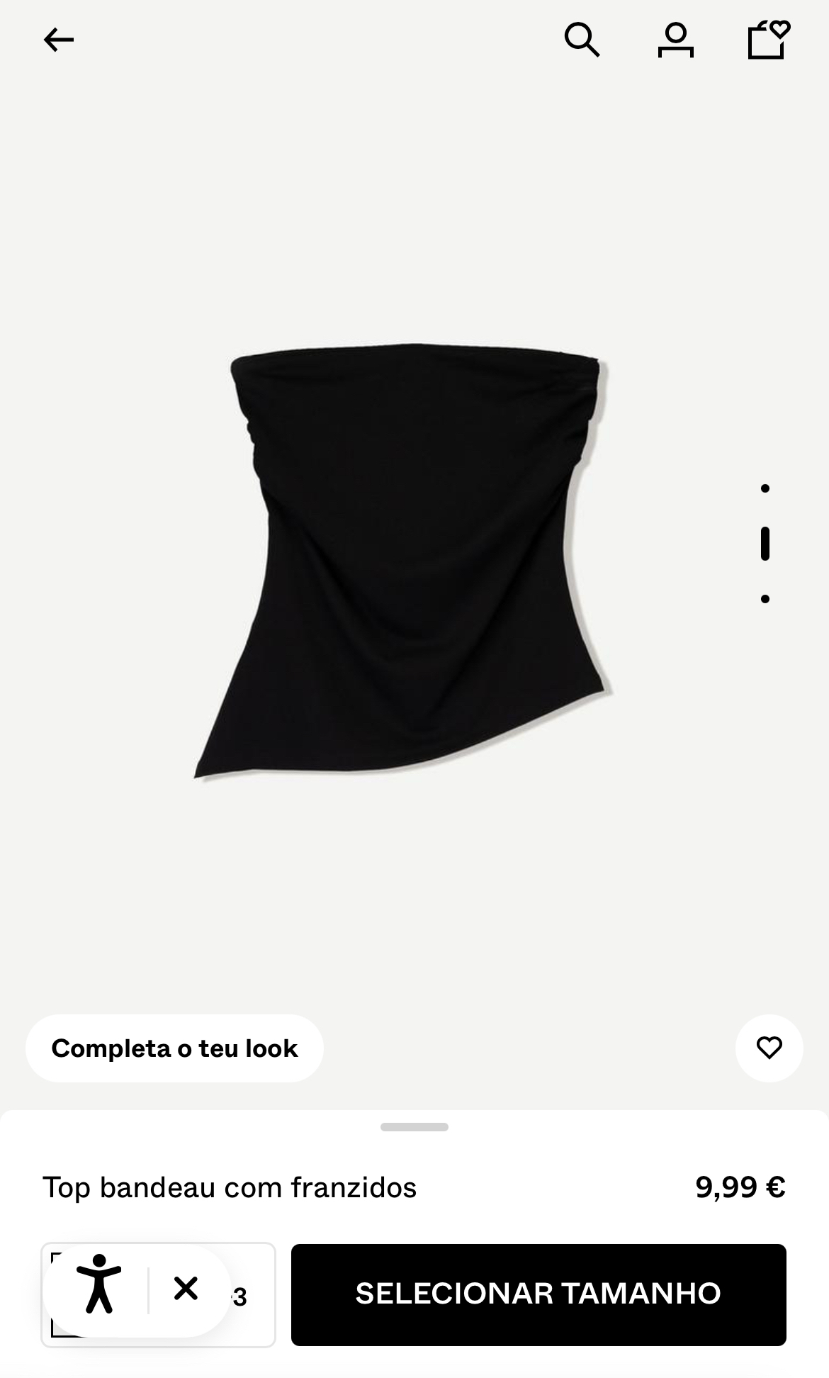 Social Top bandeau com franzidos
