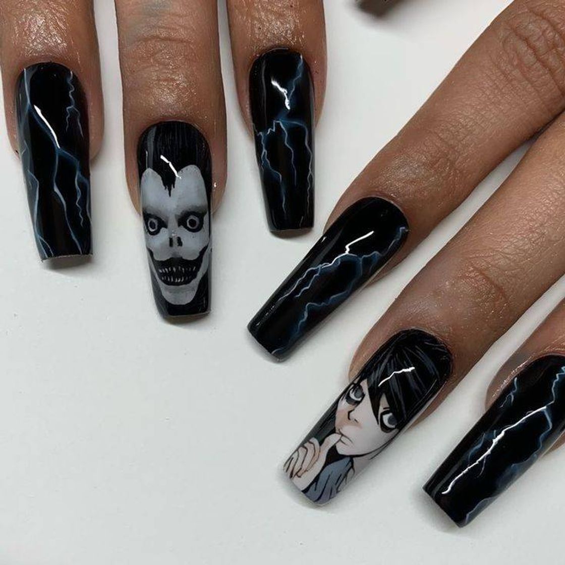 Moda Unhas de Death note