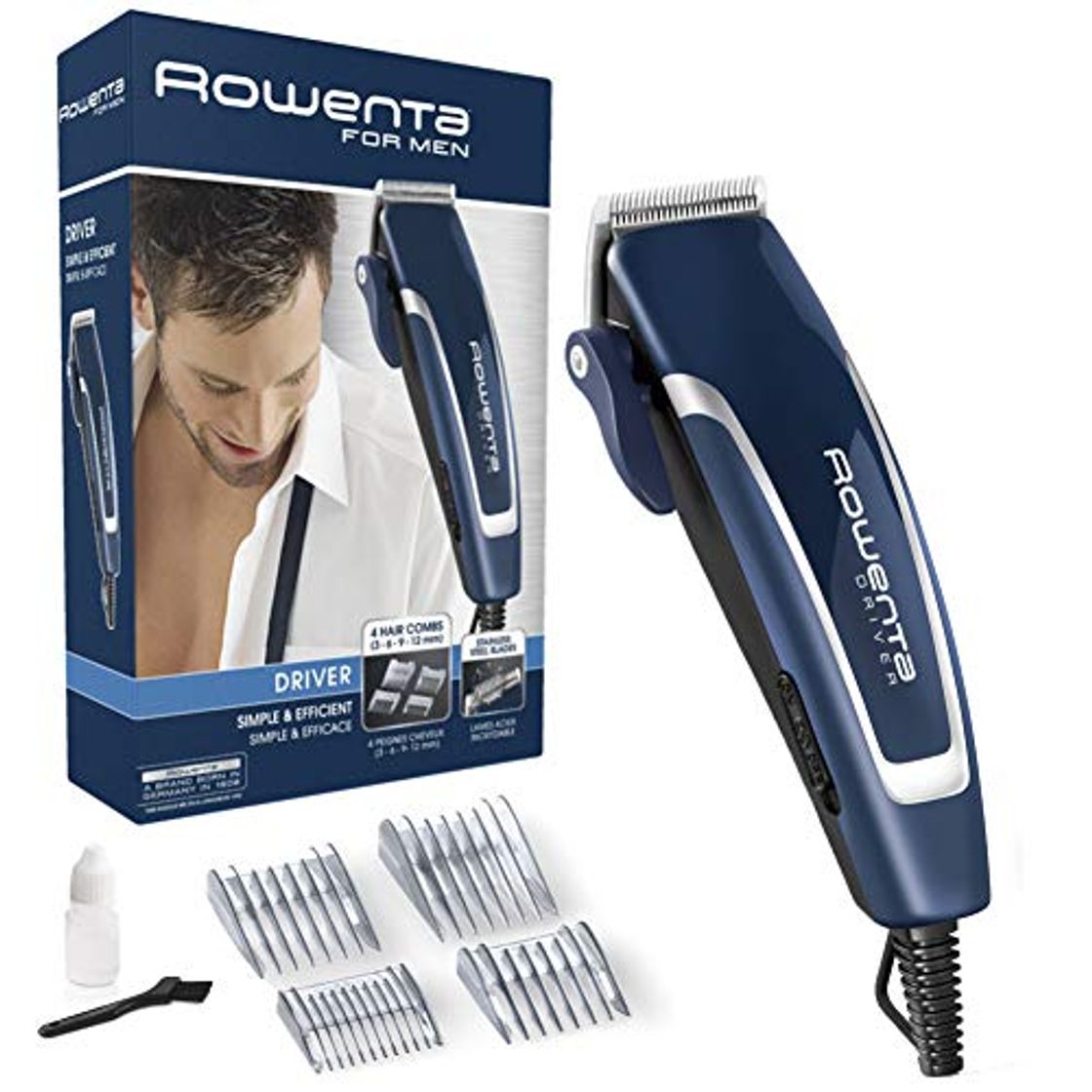 Belleza Rowenta Driver TN1600 - Cortapelos con cable con cuchillas de acero inoxidable