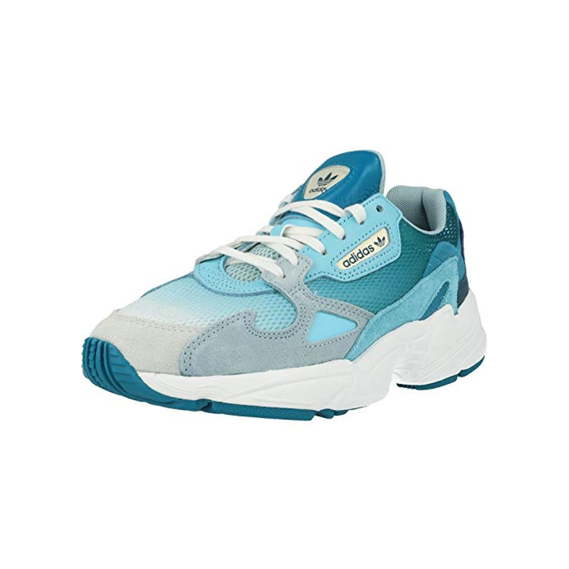 Social Adidas Schuhe Falcon W Blue Tint-Light Aqua-Ash Grey