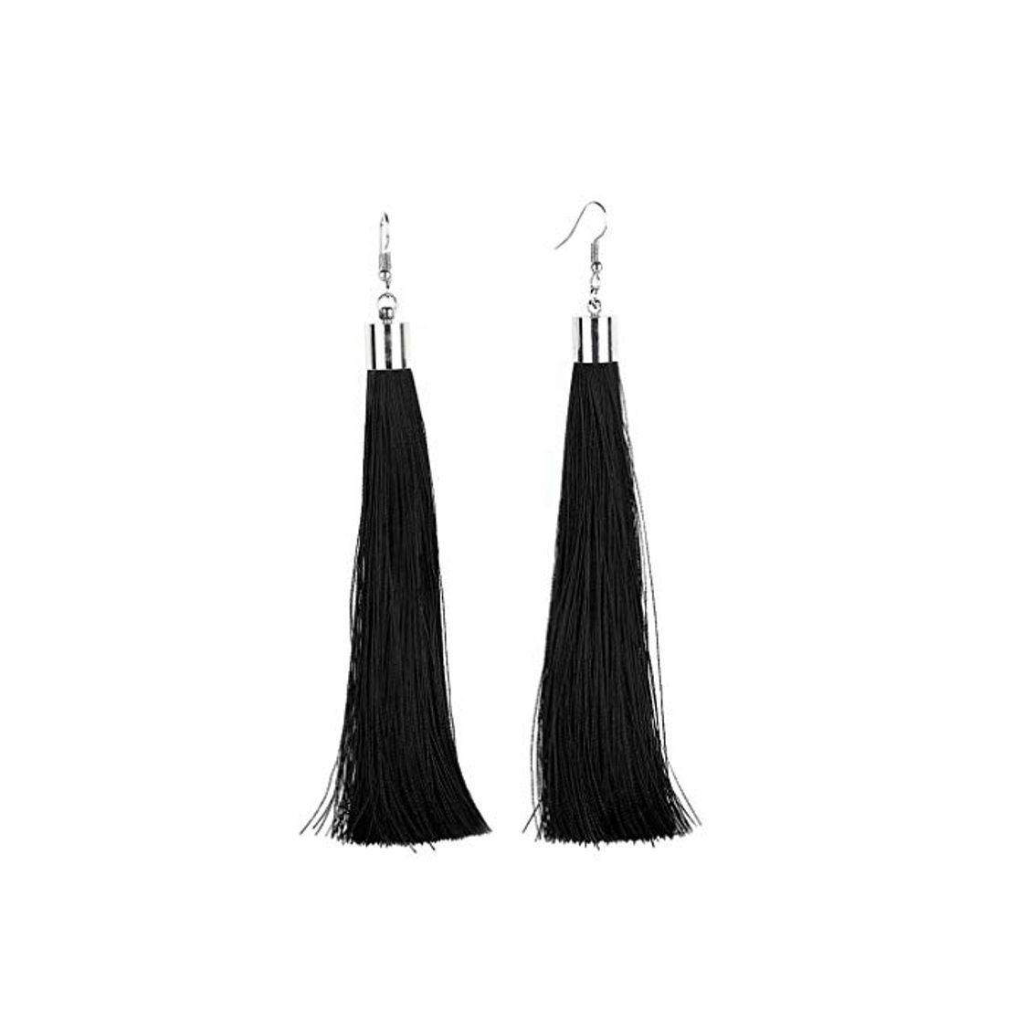 forbestest Mujeres Niñas Damas Bohemia Pendientes de gancho de flecos largos Pendientes de gota borla pendientes cuelgan de color