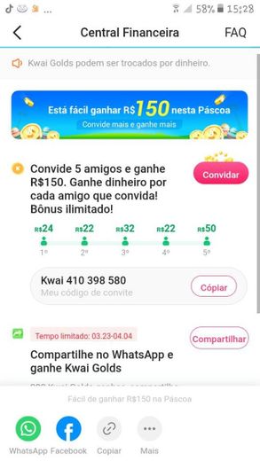 Kwai Páscoa, indique 5 amigos e ganhe 150 reais 😍