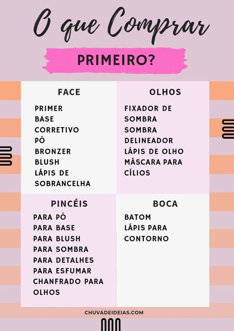 Moda Primeiros passos para comprar os produtos de maquiagem