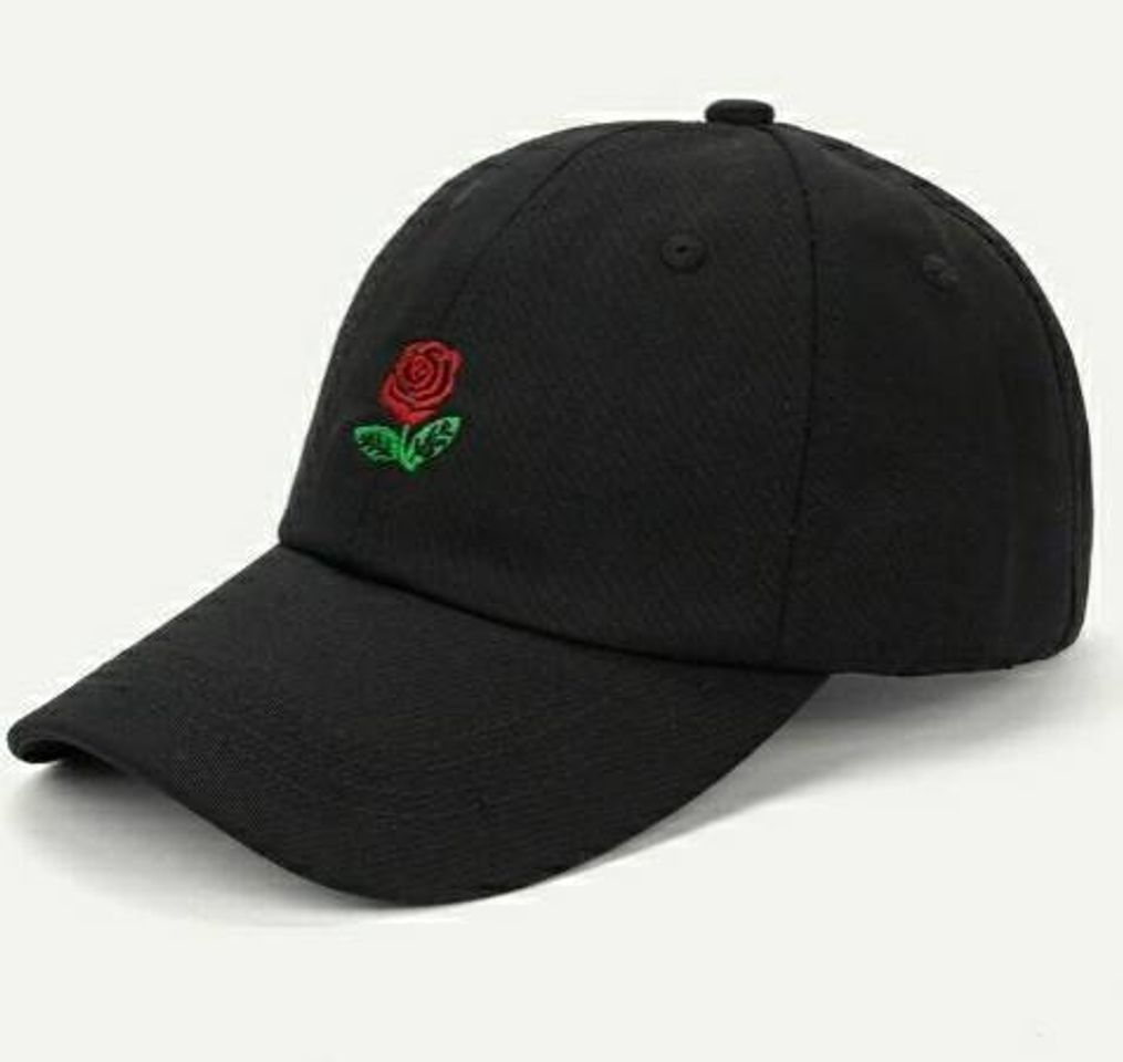 Moda Boné bordado com rosas