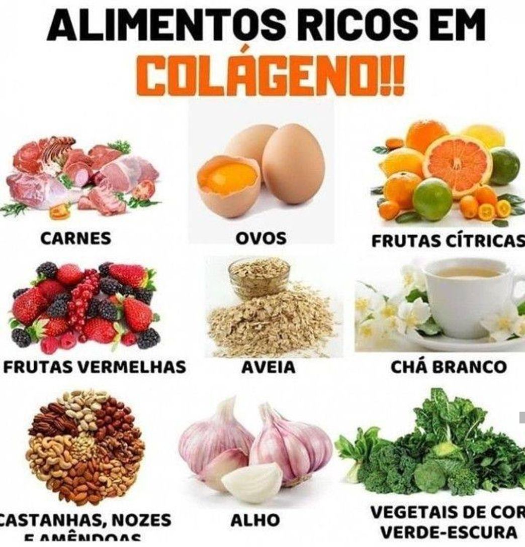 Moda Alimentos ricos em colágeno.