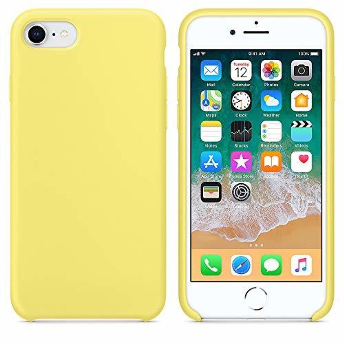 Social Funda para iPhone 7/8 Carcasa Silicona Suave Colores del Caramelo con Superfino