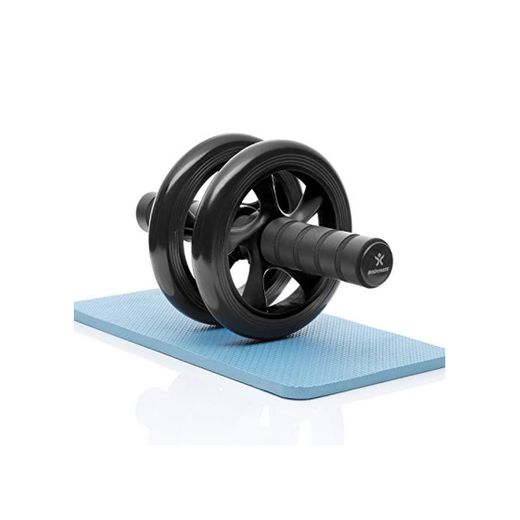 BODYMATE AB Roller Classic I de Abdominales con Alfombrilla I Nero I