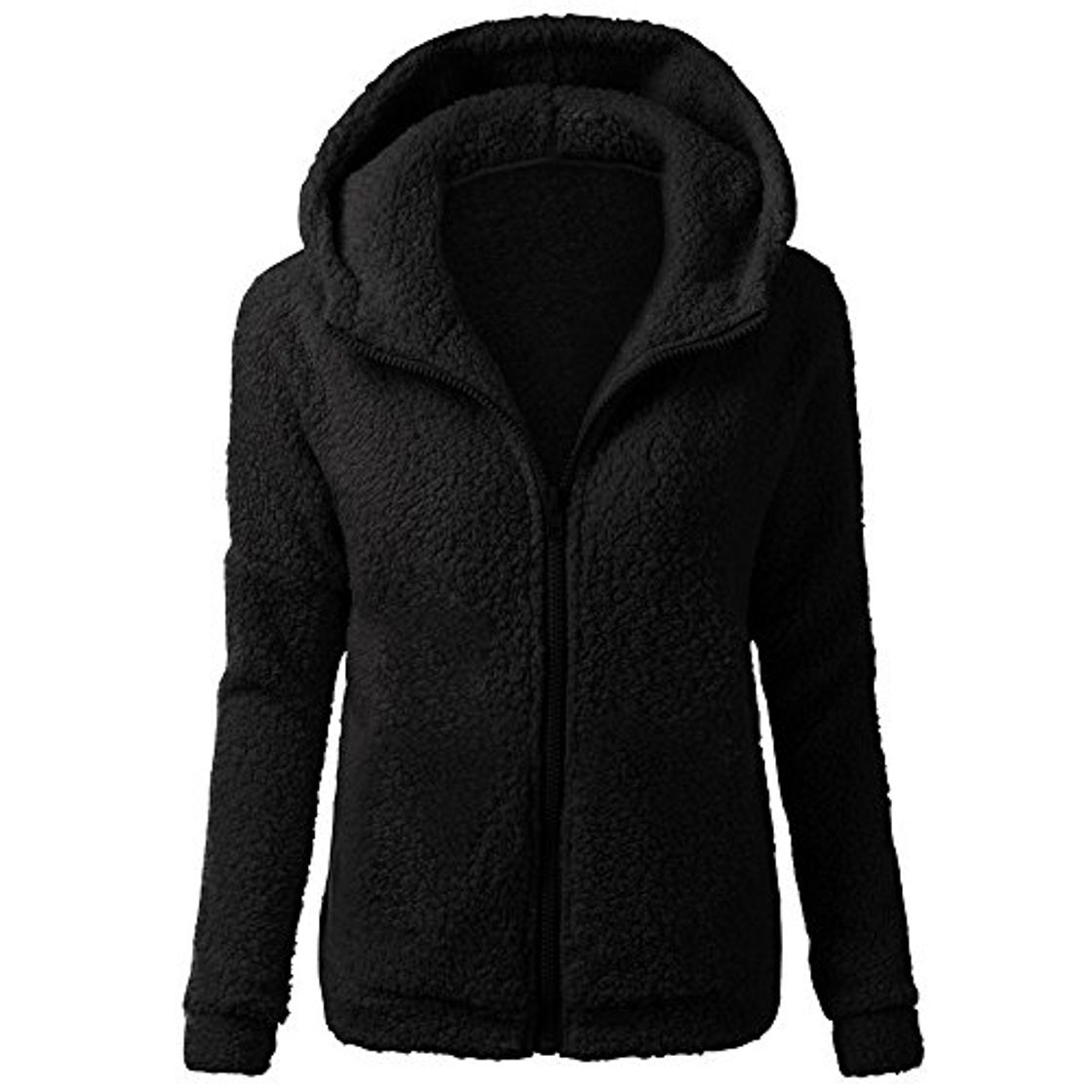 Moda Chaqueta Mujeres de Invierno de Lana Cálida Cremallera Abrigo con Capucha Casual Suéter Abrigo de Algodón Outwear Hoodie riou