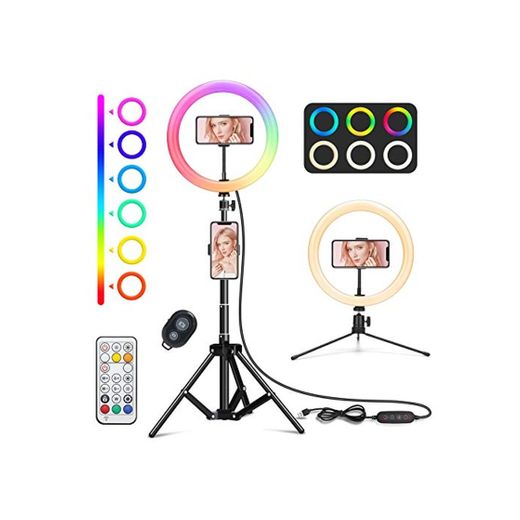 WWDOLL Anillo de luz LED Selfie con 26 RGB Colores
