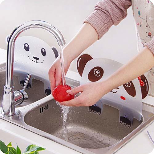 Producto Bonito tablero de salpicaduras de agua con forma de panda para lavabo