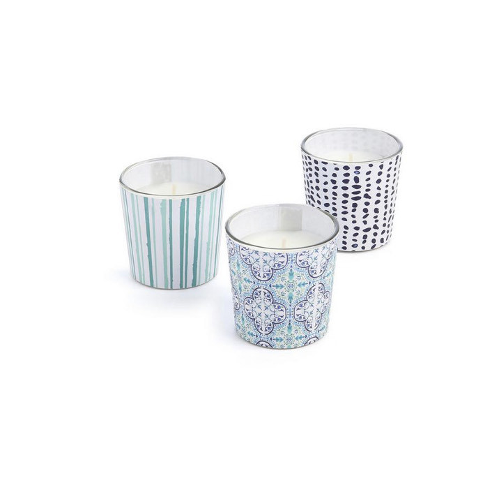 Moda Pack 3 velas azul