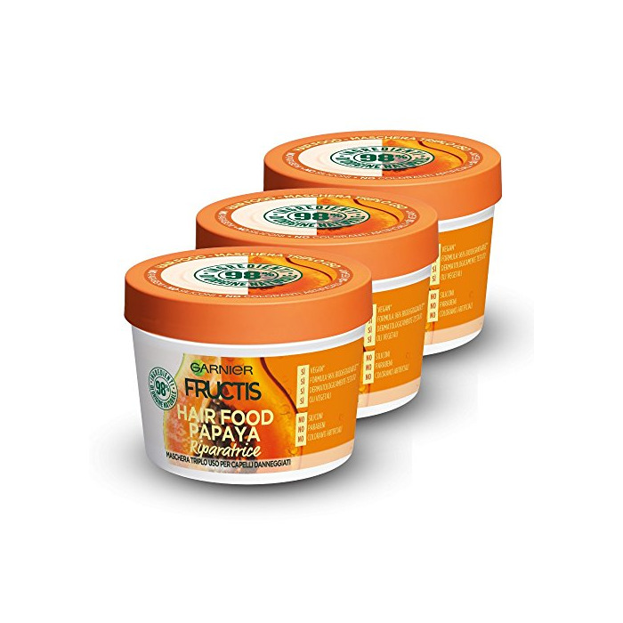 Beauty FRUCTIS Mascarilla Pelo Comida Papaya Reparación Jarrón Cuidado de la piel 390