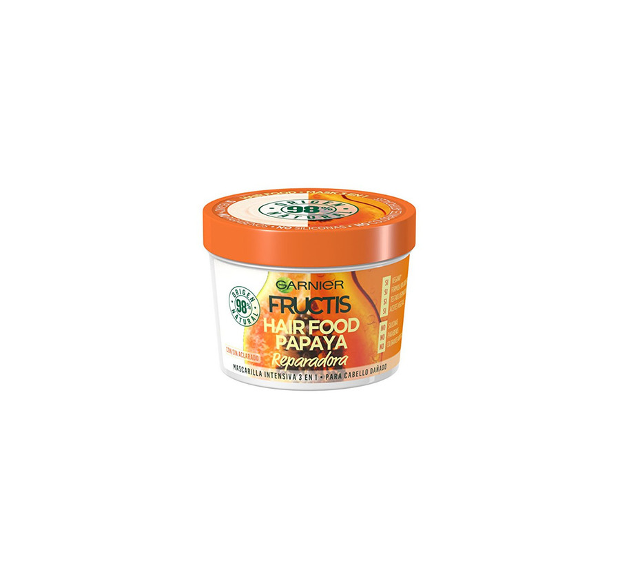 Social Garnier Fructis Hair Food Papaya Mascarilla 3 en 1-390 ml