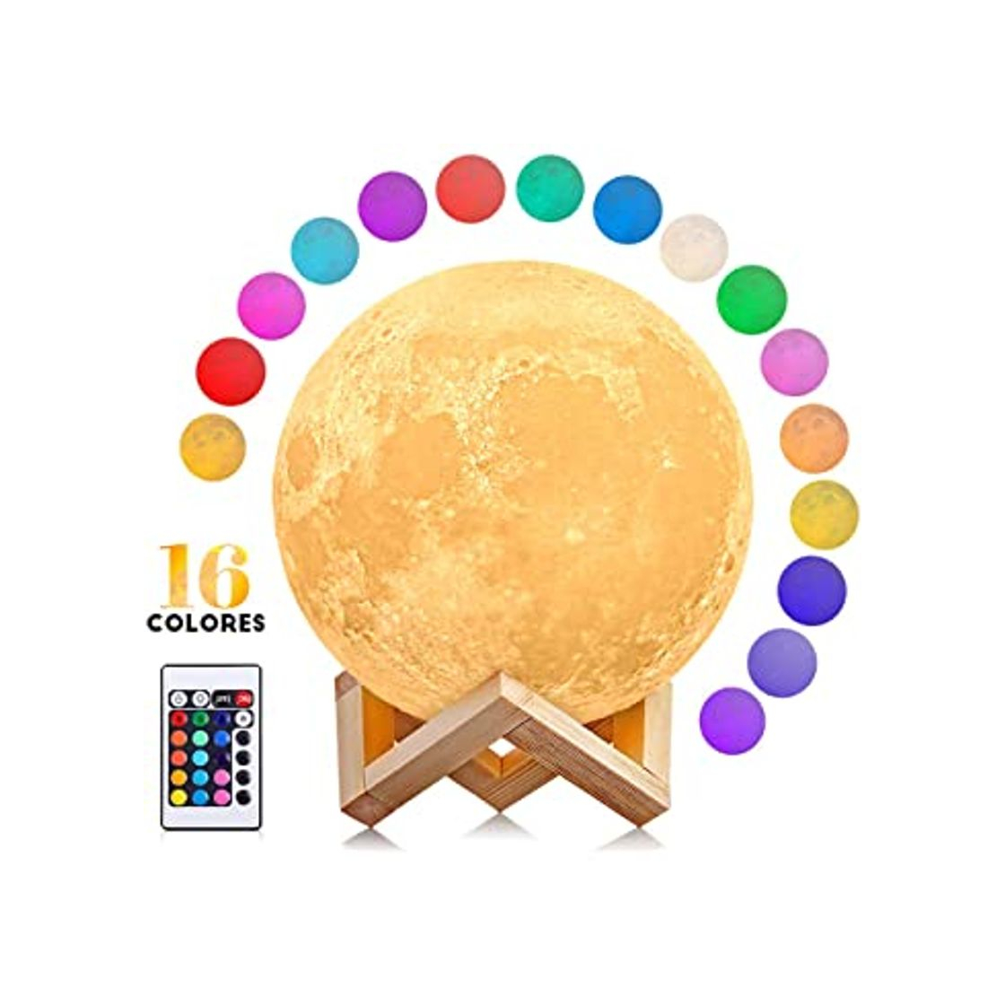 Products SOONAN Lámpara de Luna 3D con16 Colores