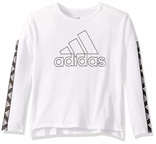 adidas Girls' Long Sleeve Cropped Tee T-Shirt