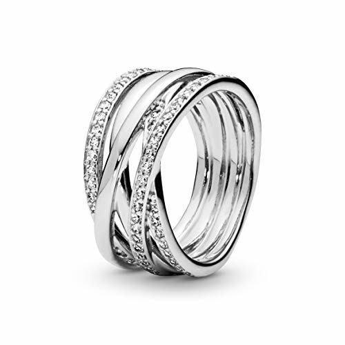 Product Pandora Entwined Ring in 925 Sterling Silver w/Clear Cubic Zirconia