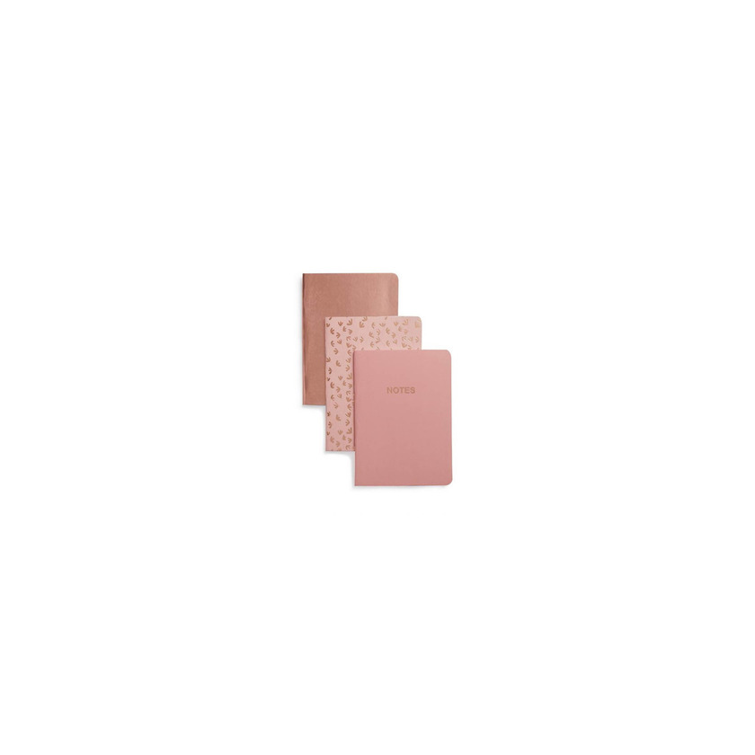 Product Pack de 3 cadernos rosa