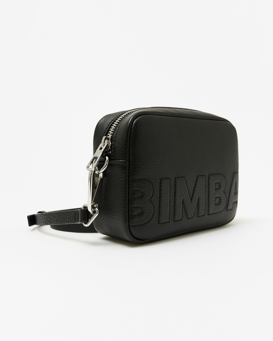 Social Mala de tiracolo logo pele preta