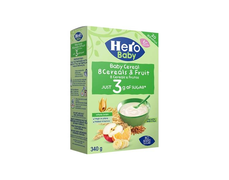 Products Farinha Hero Baby 8 cereais e frutos 