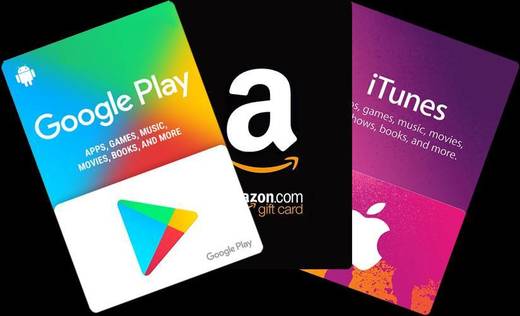 Tarjetas de Regalo Google Play, iTunes y Amazon en Ecuador