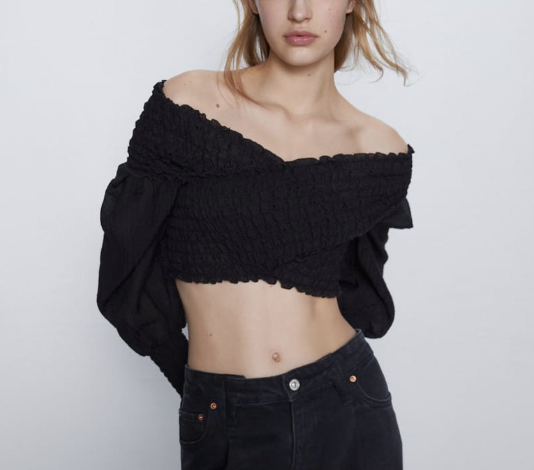 Product ZARA Blusa Cropped com Elásticos