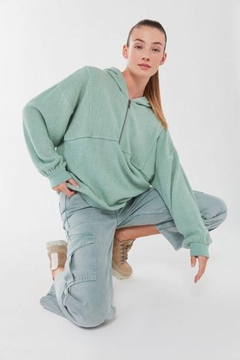 UO Juno Half-Zip Hoodie Sweatshirt