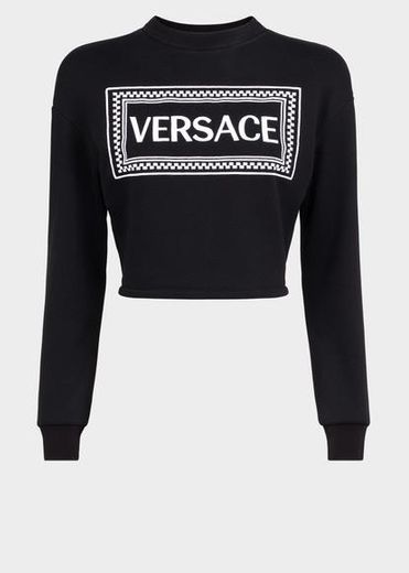 Versace 90s Vintage Logo Sweatshirt for Women