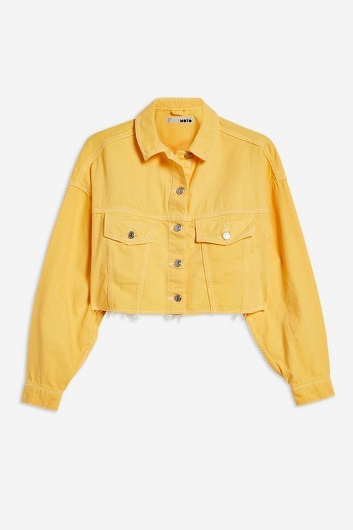 Producto Yellow Hacked Denim Jacket