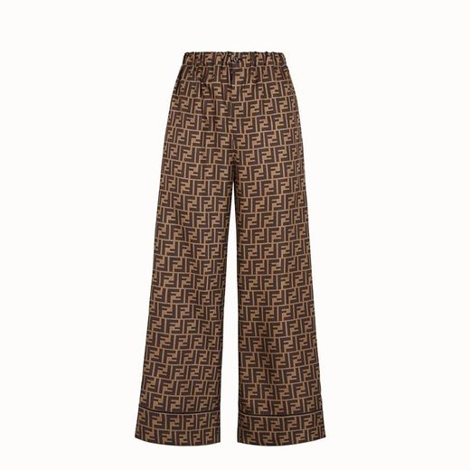 Pants in brown twill