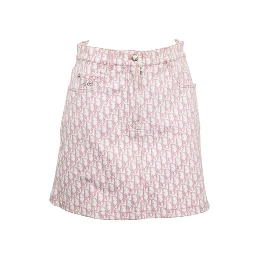 John Galliano for Christian Dior Pink Trotter Logo Skirt
