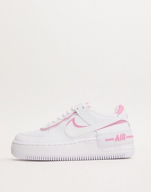 Products Nike Air Force 1 Shadow white and pink sneakers