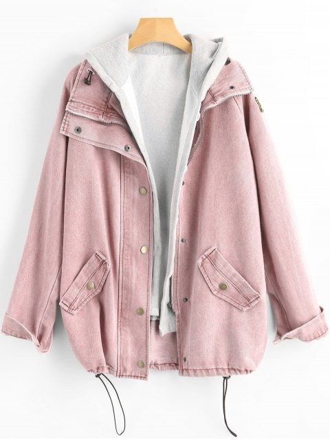 Product Button Up Denim Jacket and Hooded Vest