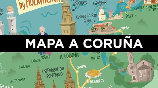 Mapa de A Coruña - Mola Viajar