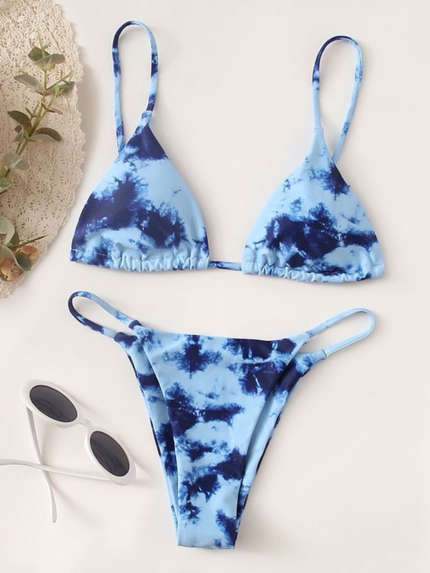 Moda azul tie dye 