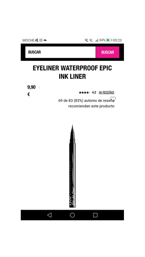 Products EYELINER WATERPROOF EPIC INK LINER NYX