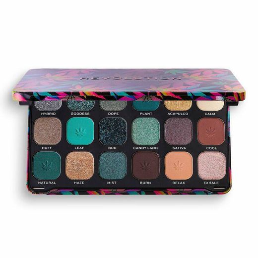 Forever Flawless Chilled Shadow Palette with cannabis sativa